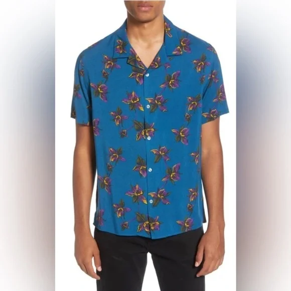 The Kooples Hawaiian Floral Print Shirt - Picture 1 of 8